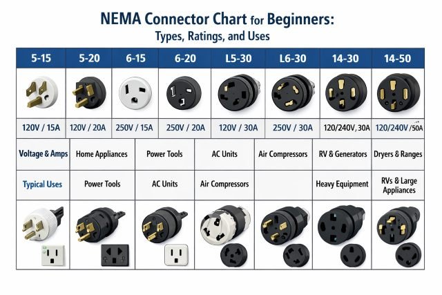 nema connector chart